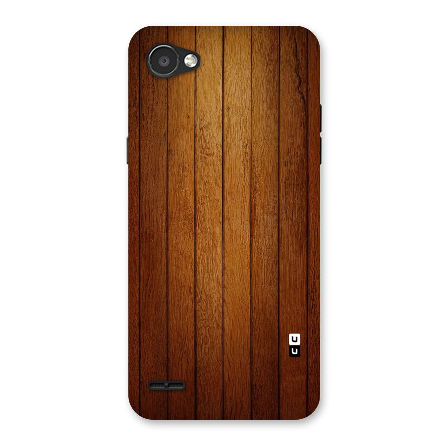 Brown Wood Design Back Case for LG Q6
