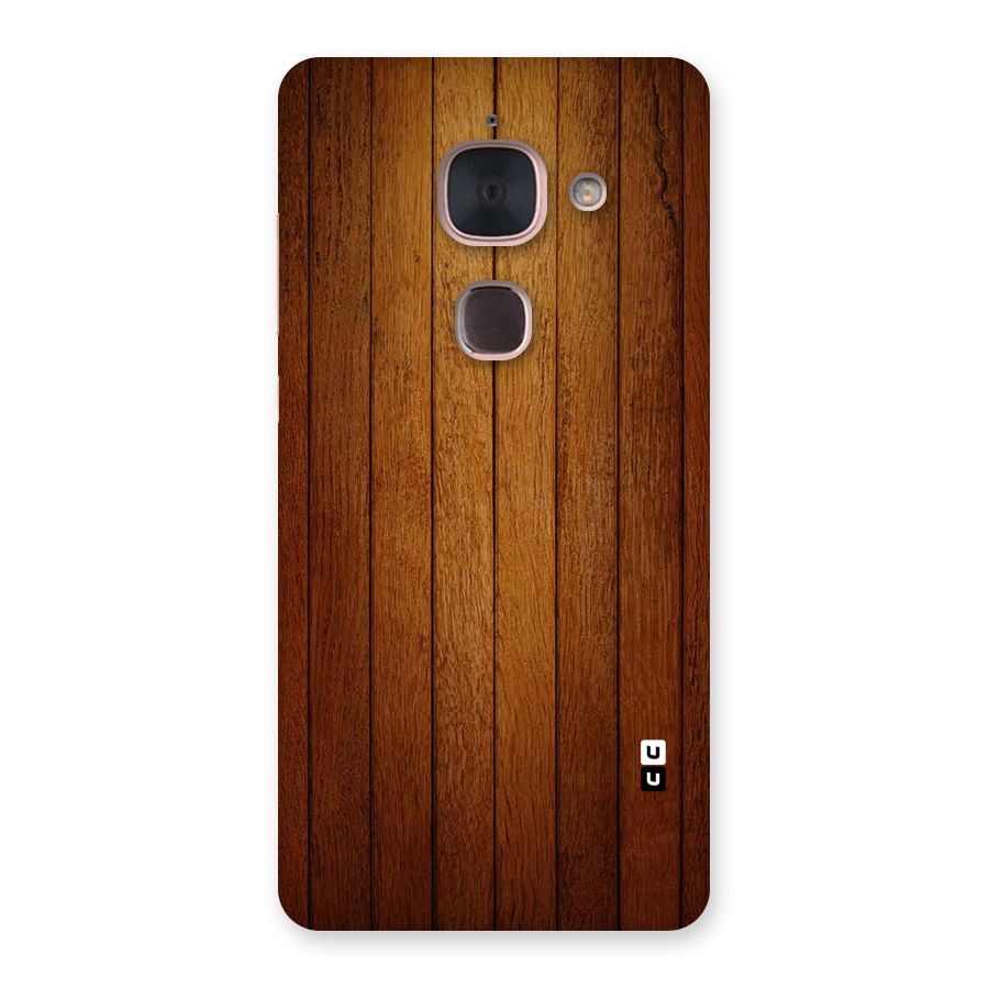 Brown Wood Design Back Case for Le Max 2