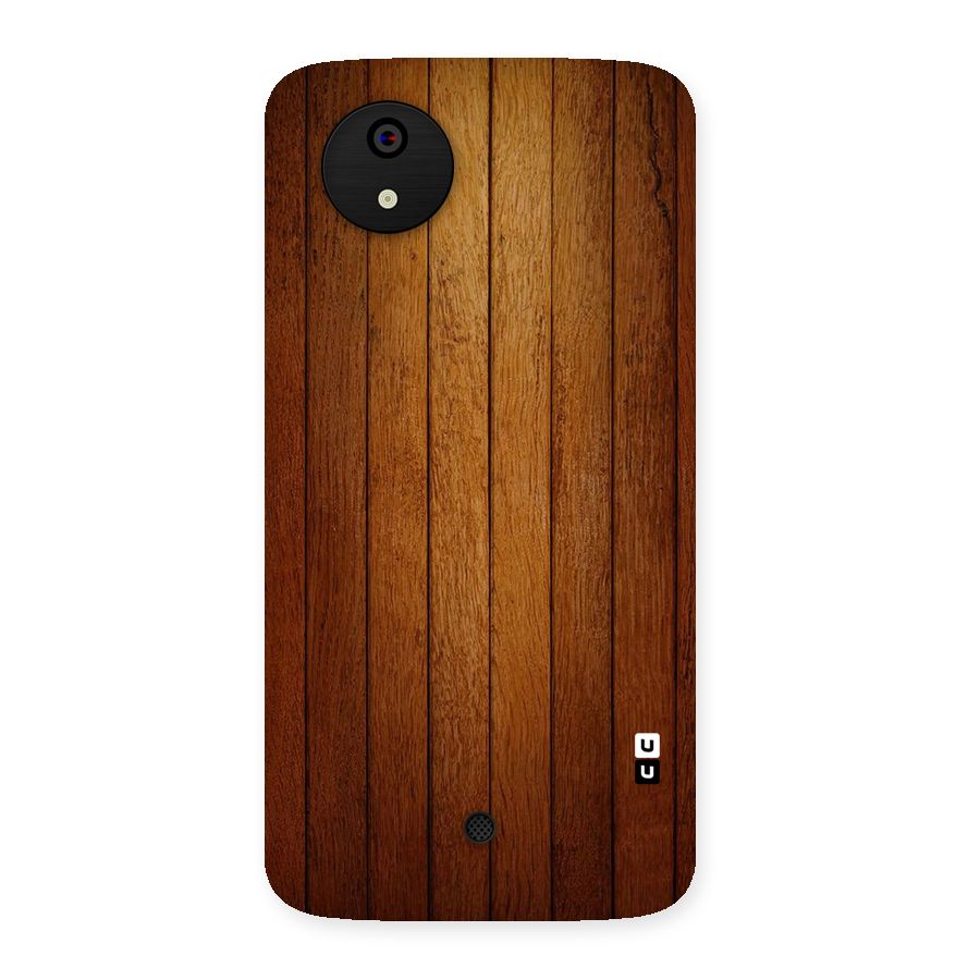 Brown Wood Design Back Case for Micromax Canvas A1