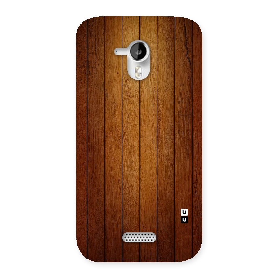 Brown Wood Design Back Case for Micromax Canvas HD A116