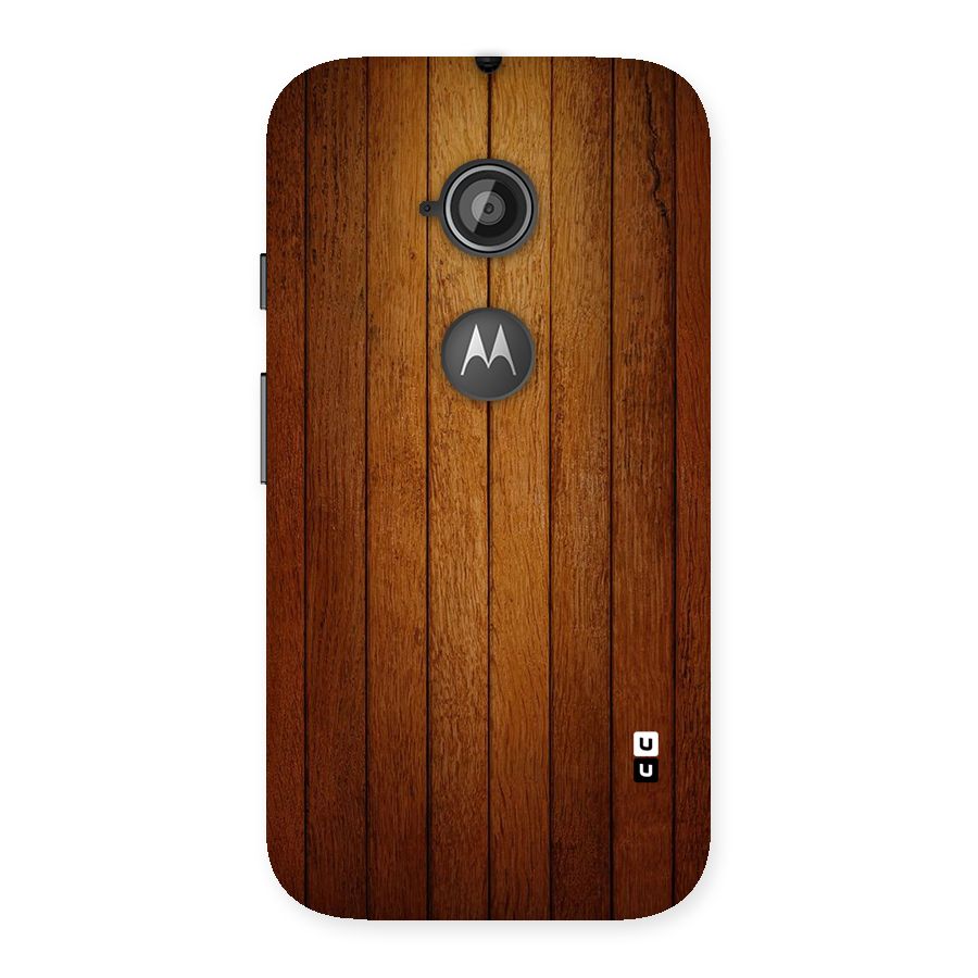 Brown Wood Design Back Case for Moto E 2nd Gen
