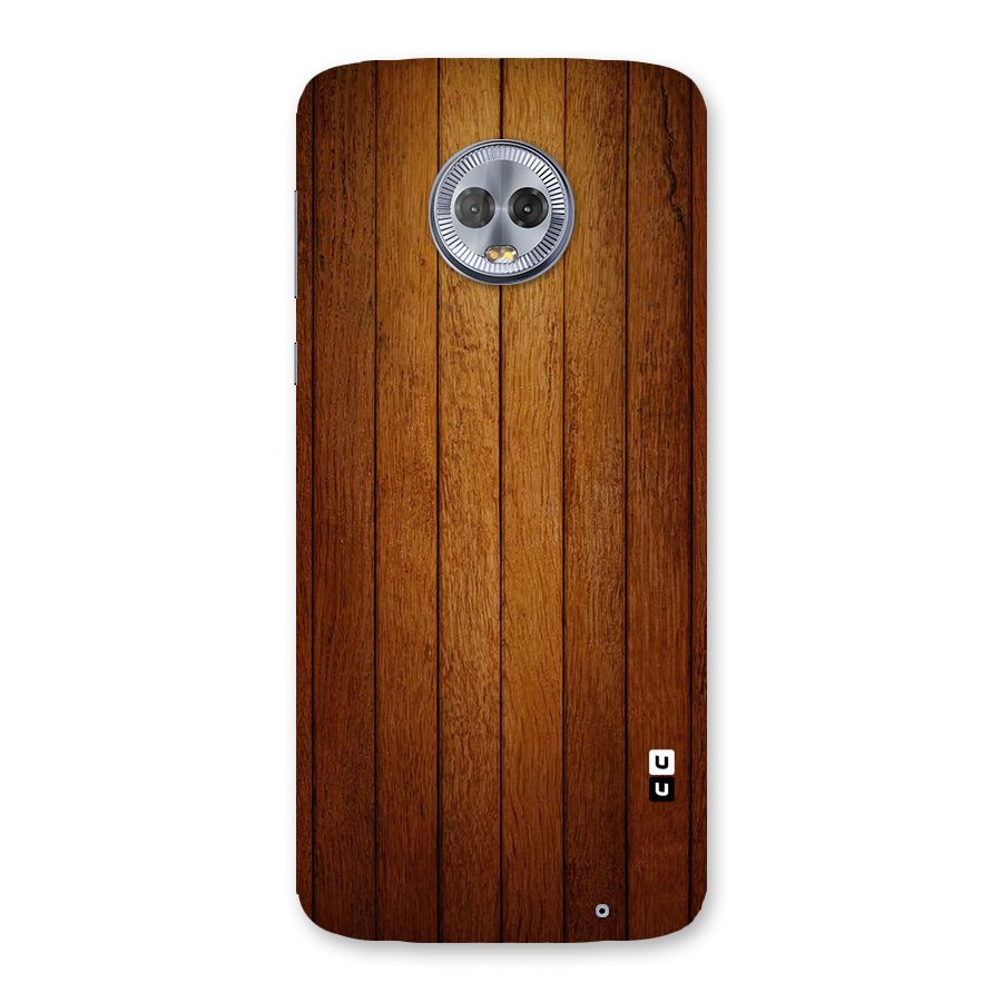 Brown Wood Design Back Case for Moto G6 Plus