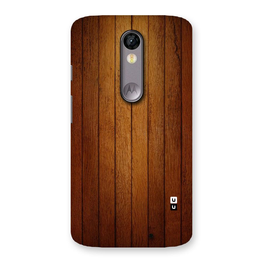 Brown Wood Design Back Case for Moto X Force