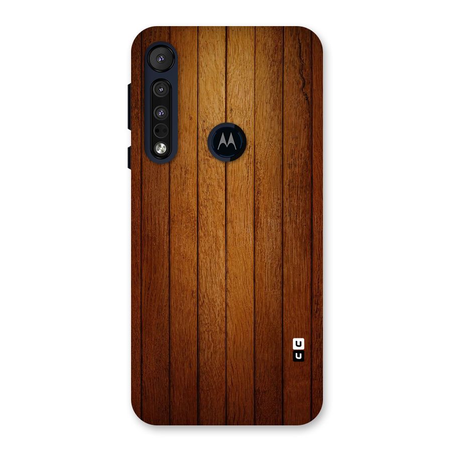 Brown Wood Design Back Case for Motorola One Macro
