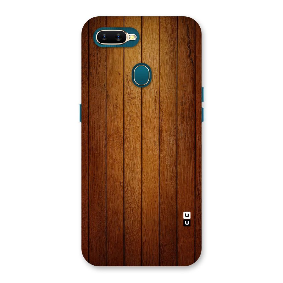 Brown Wood Design Back Case for Oppo A11k
