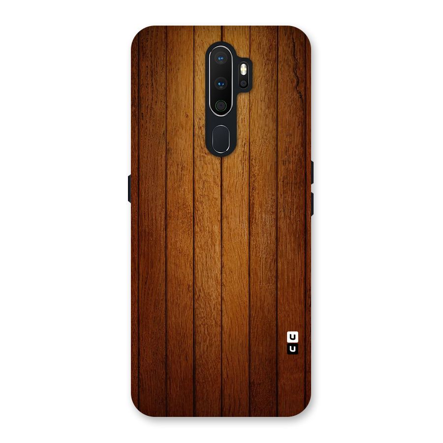 Brown Wood Design Back Case for Oppo A5 (2020)