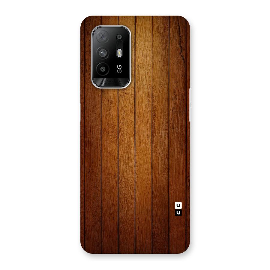 Brown Wood Design Back Case for Oppo F19 Pro Plus 5G