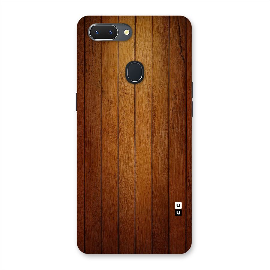 Brown Wood Design Back Case for Oppo Realme 2