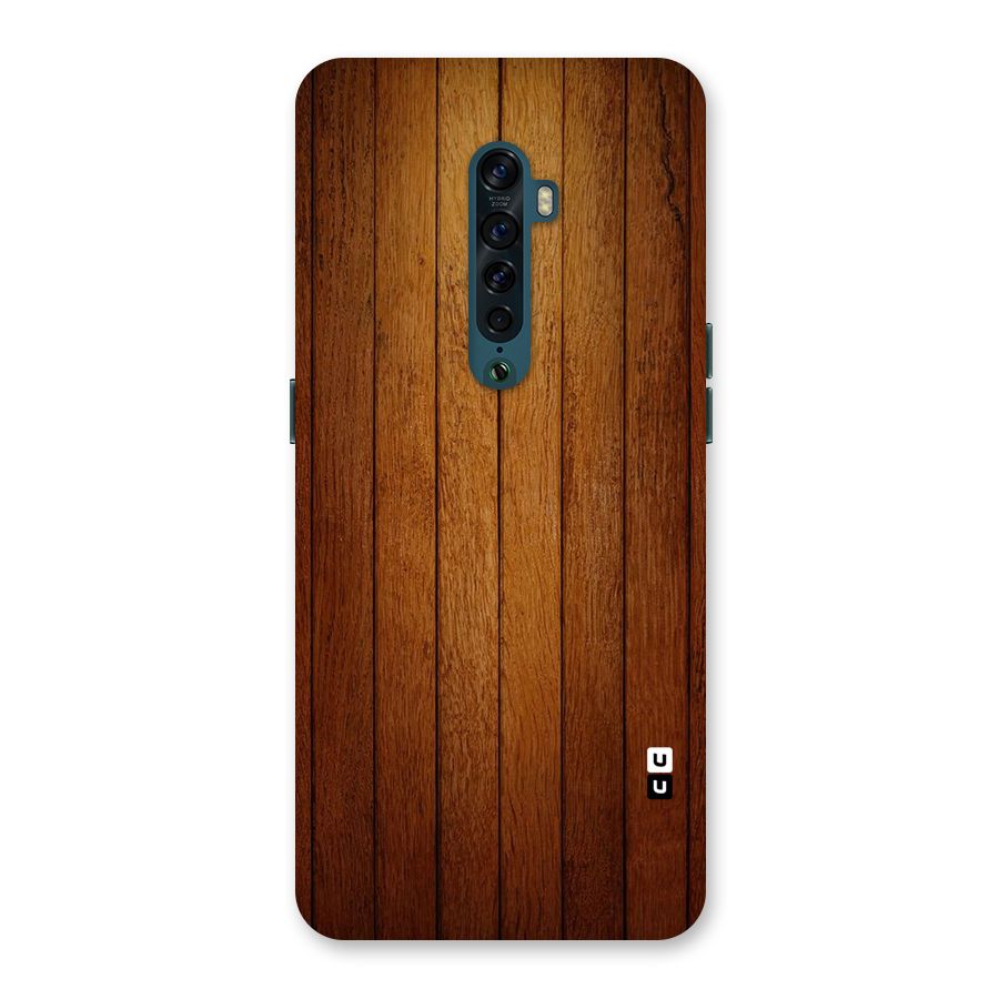 Brown Wood Design Back Case for Oppo Reno2