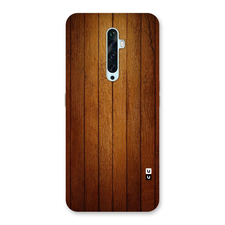 Brown Wood Design Back Case for Oppo Reno2 F