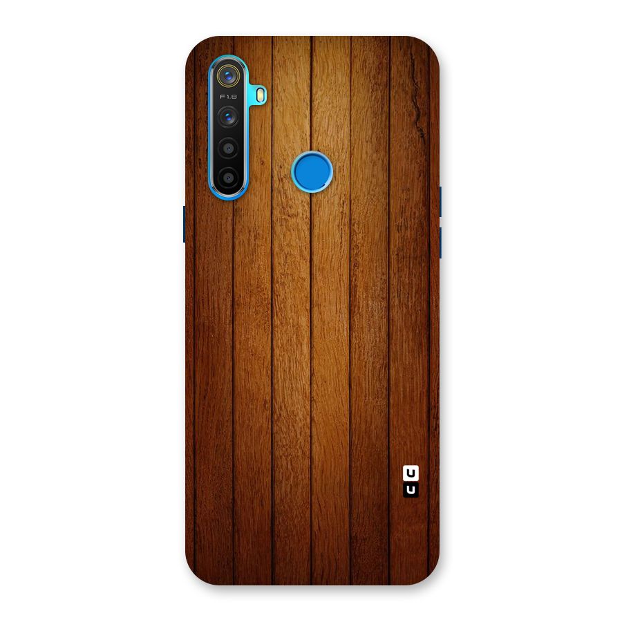 Brown Wood Design Back Case for Realme 5