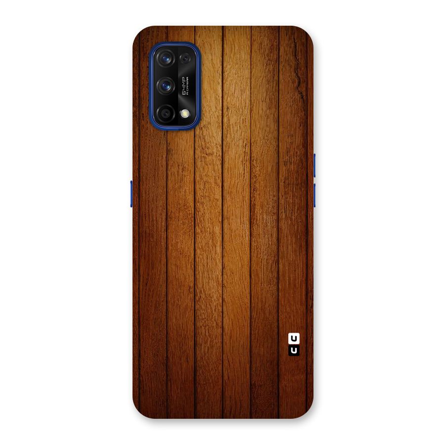 Brown Wood Design Back Case for Realme 7 Pro