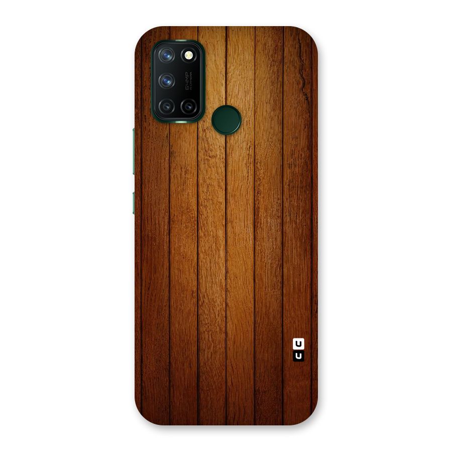 Brown Wood Design Back Case for Realme 7i