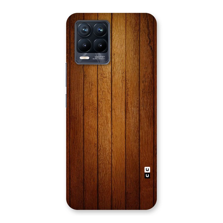 Brown Wood Design Back Case for Realme 8 Pro