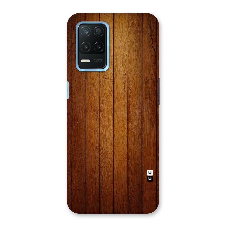 Brown Wood Design Back Case for Realme 8s 5G