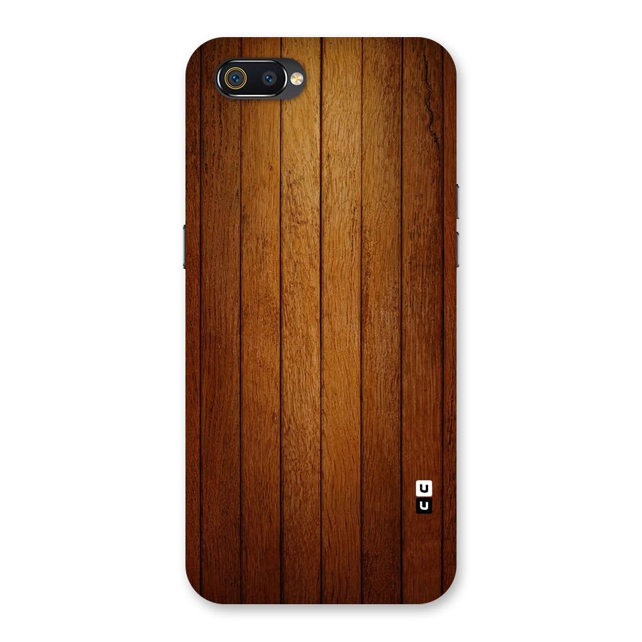 Brown Wood Design Back Case for Realme C2