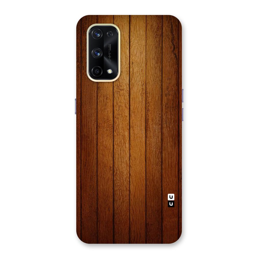 Brown Wood Design Glass Back Case for Realme X7 Pro