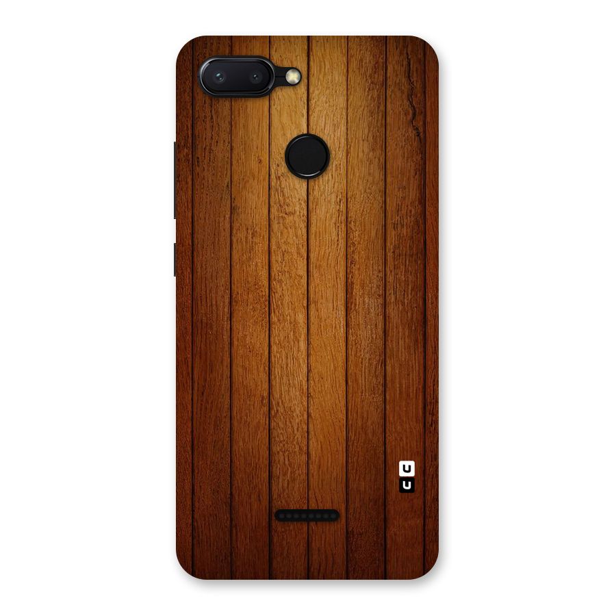 Brown Wood Design Back Case for Redmi 6