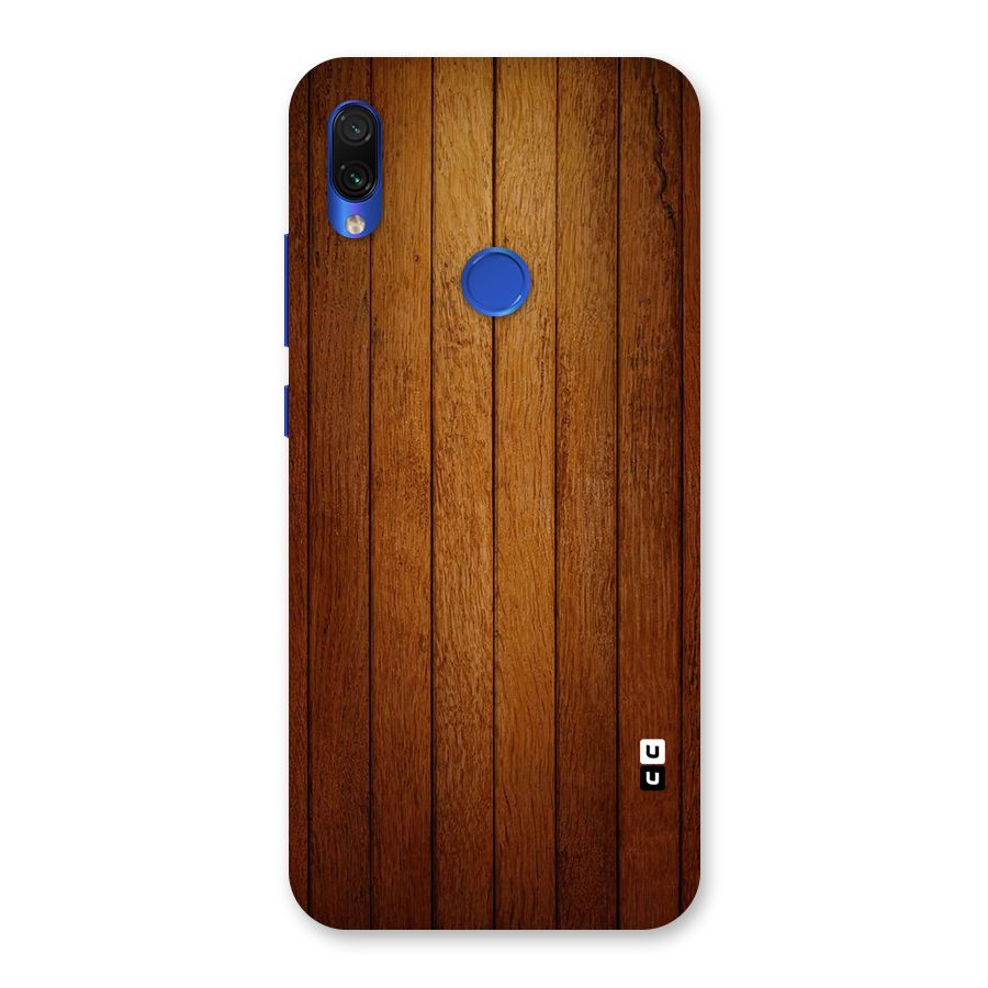 Brown Wood Design Back Case for Redmi Note 7S