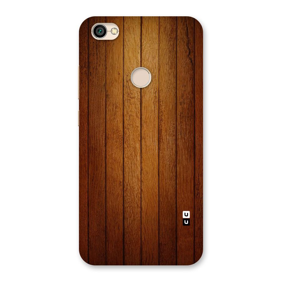 Brown Wood Design Back Case for Redmi Y1 2017
