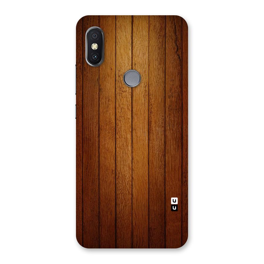 Brown Wood Design Back Case for Redmi Y2