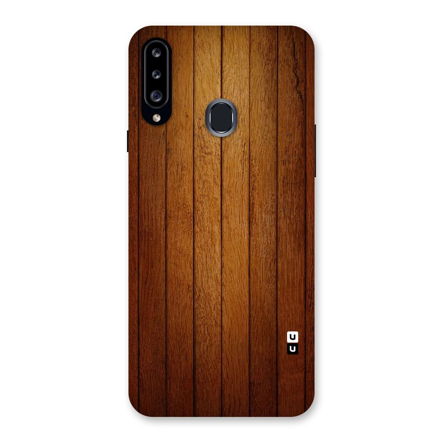 Brown Wood Design Back Case for Samsung Galaxy A20s