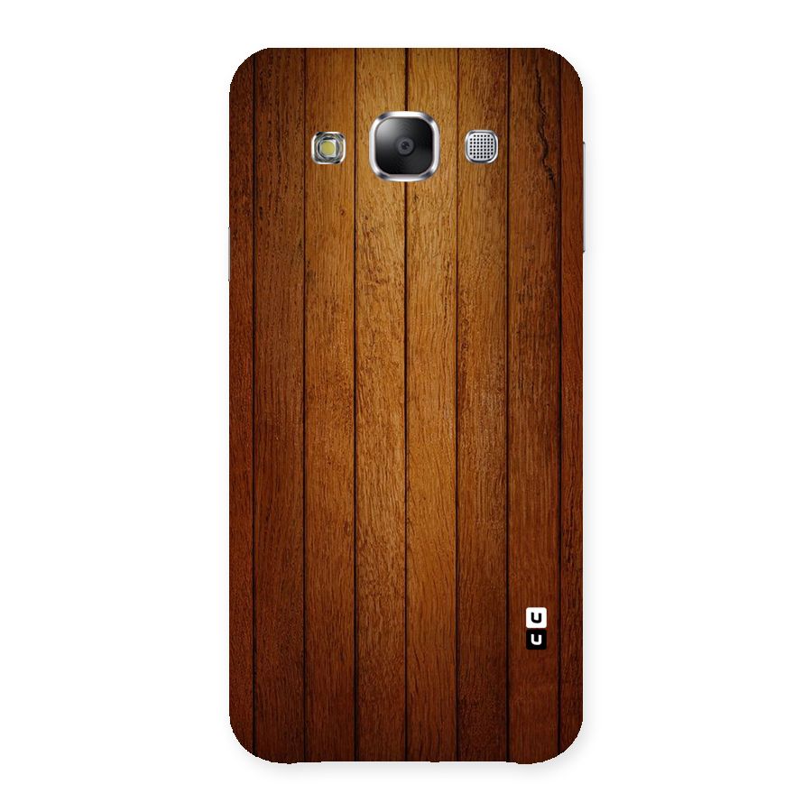 Brown Wood Design Back Case for Samsung Galaxy E5