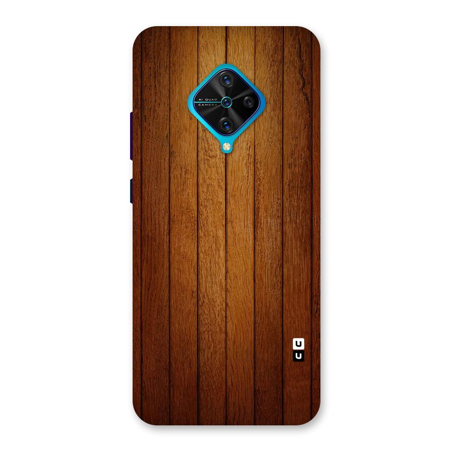Brown Wood Design Back Case for Vivo S1 Pro