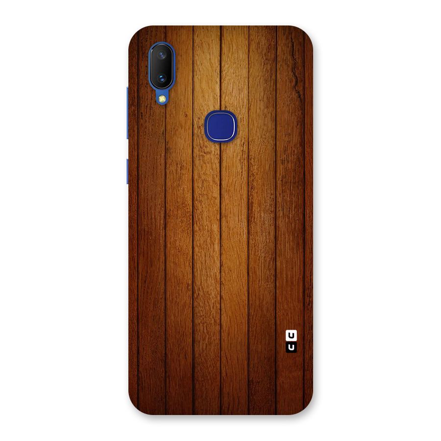 Brown Wood Design Back Case for Vivo V11