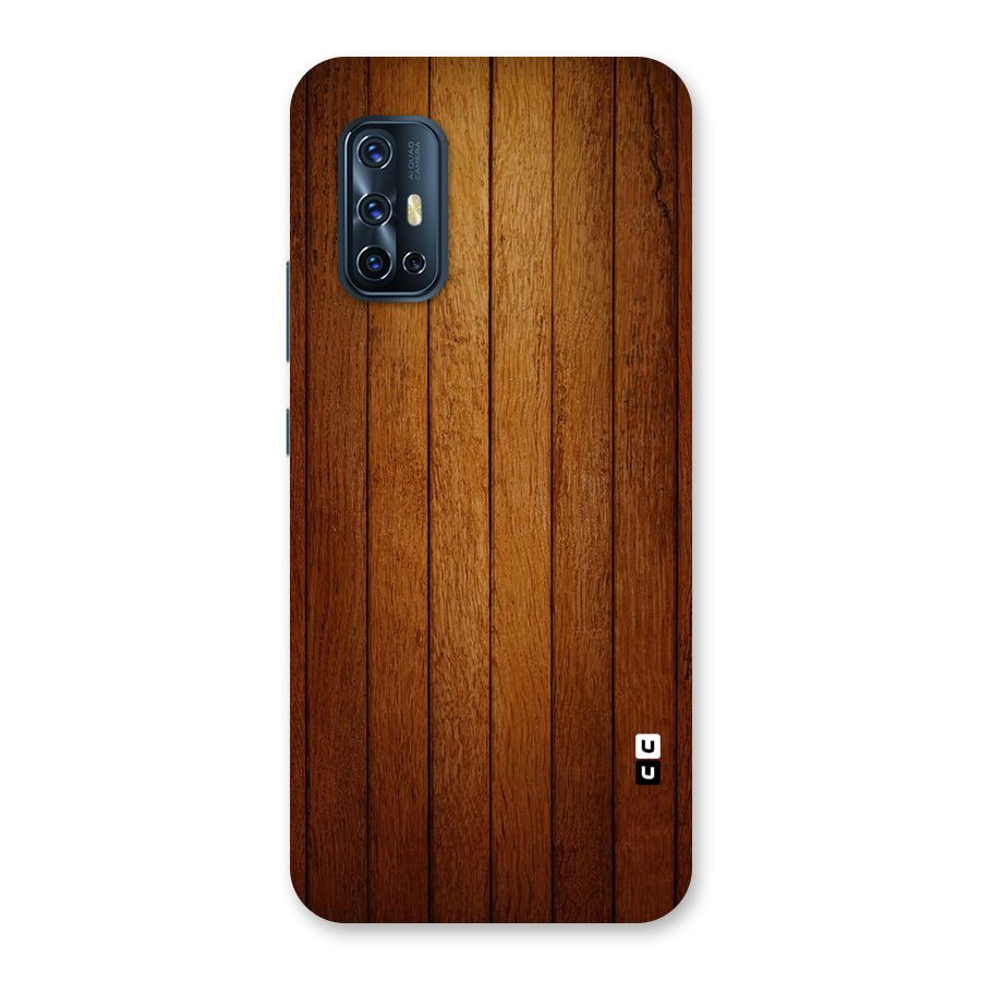 Brown Wood Design Back Case for Vivo V17