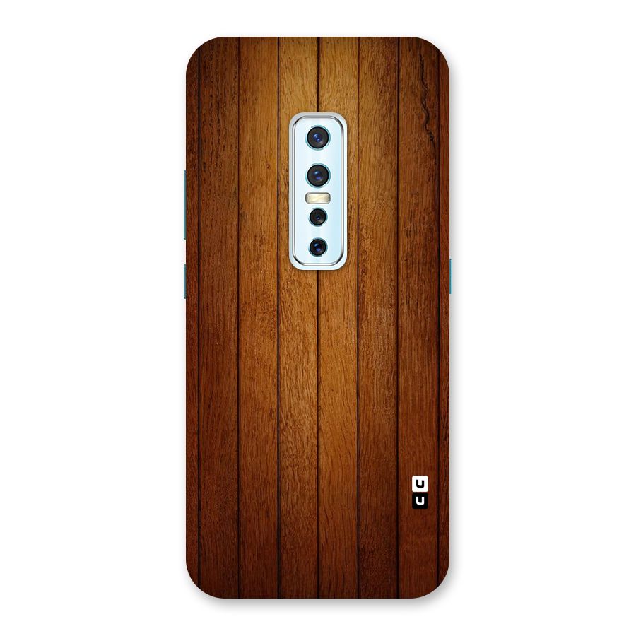 Brown Wood Design Back Case for Vivo V17 Pro