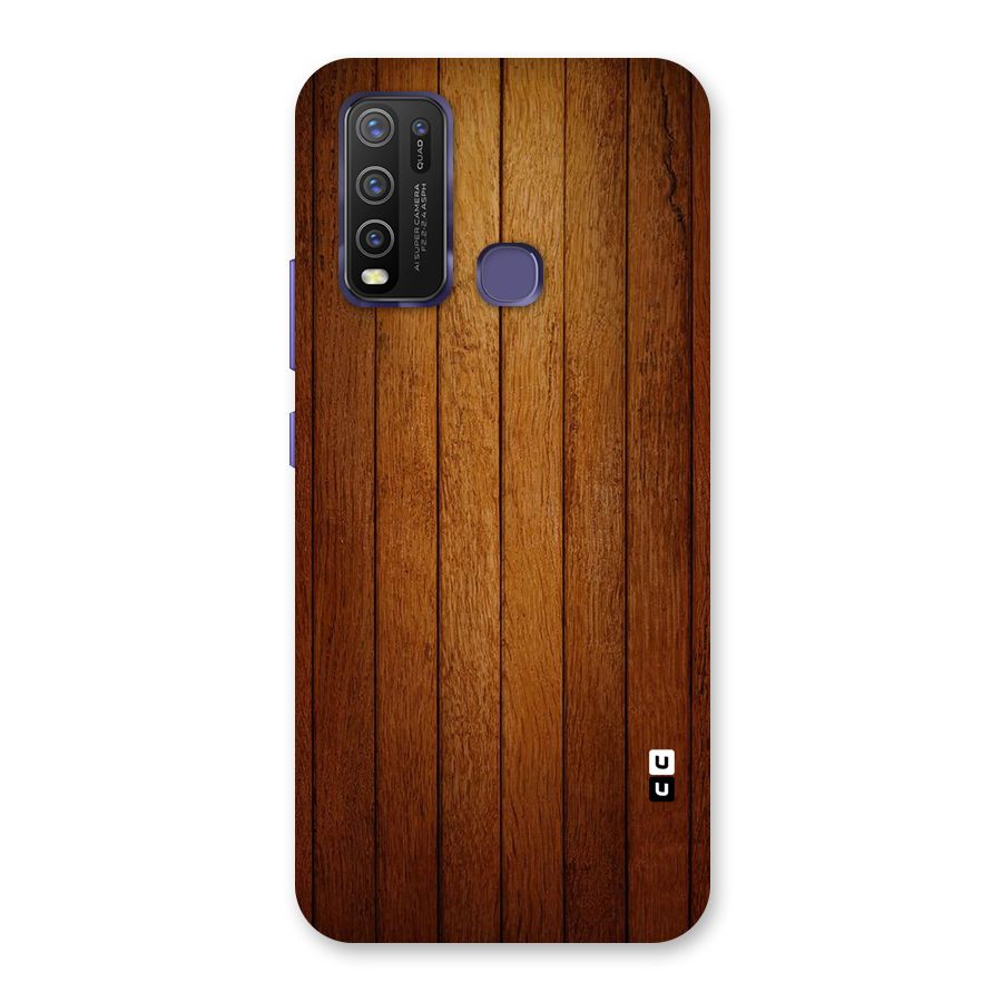Brown Wood Design Back Case for Vivo Y50