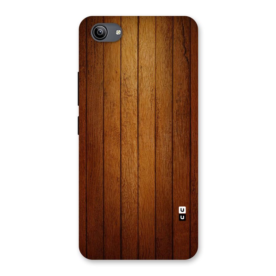 Brown Wood Design Back Case for Vivo Y81i