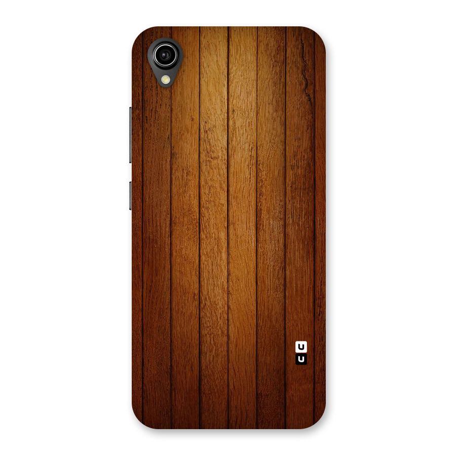 Brown Wood Design Back Case for Vivo Y90