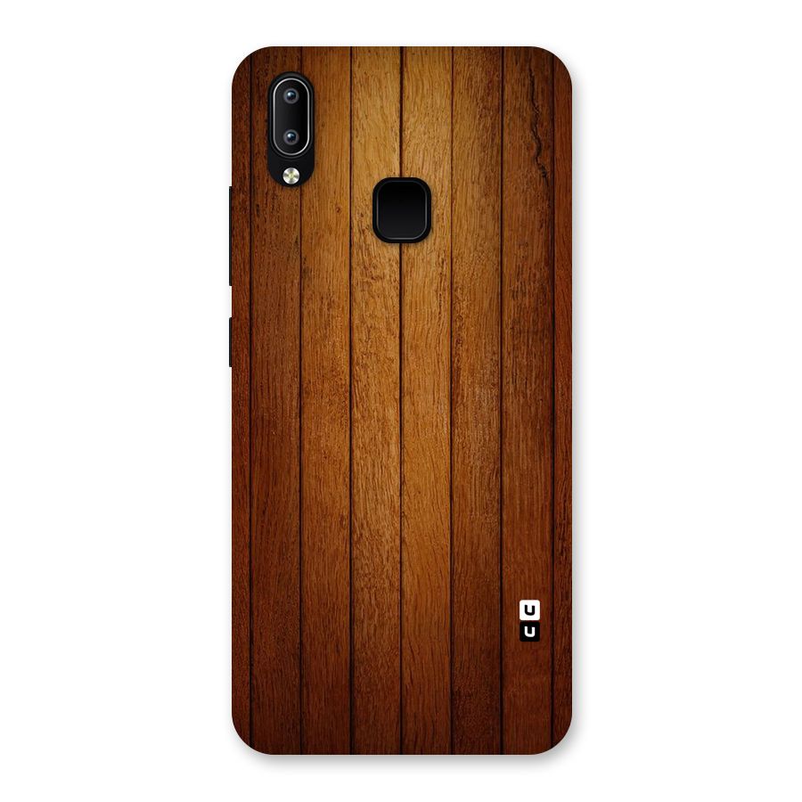 Brown Wood Design Back Case for Vivo Y93