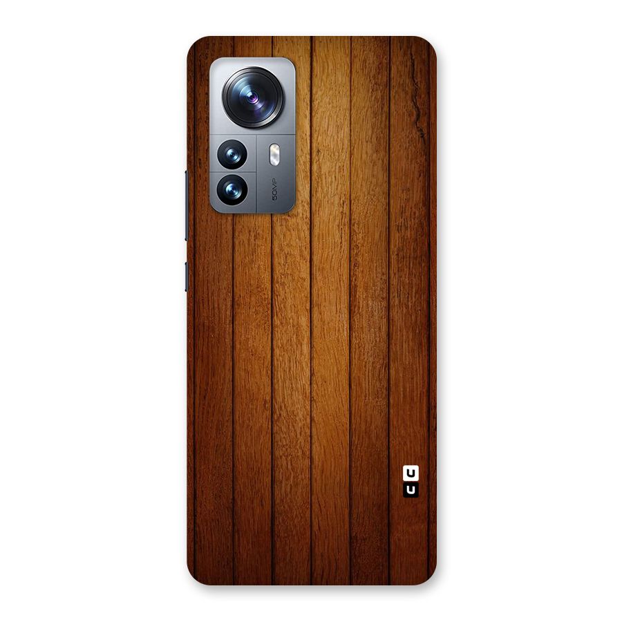 Brown Wood Design Back Case for Xiaomi 12 Pro