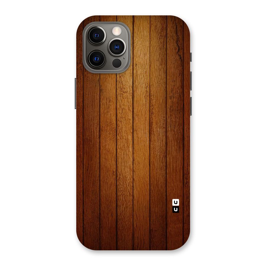 Brown Wood Design Back Case for iPhone 12 Pro