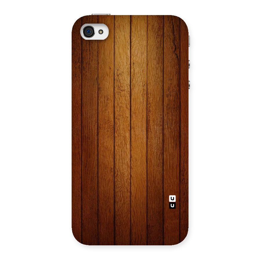 Brown Wood Design Back Case for iPhone 4 4s