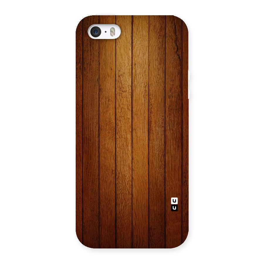 Brown Wood Design Back Case for iPhone SE
