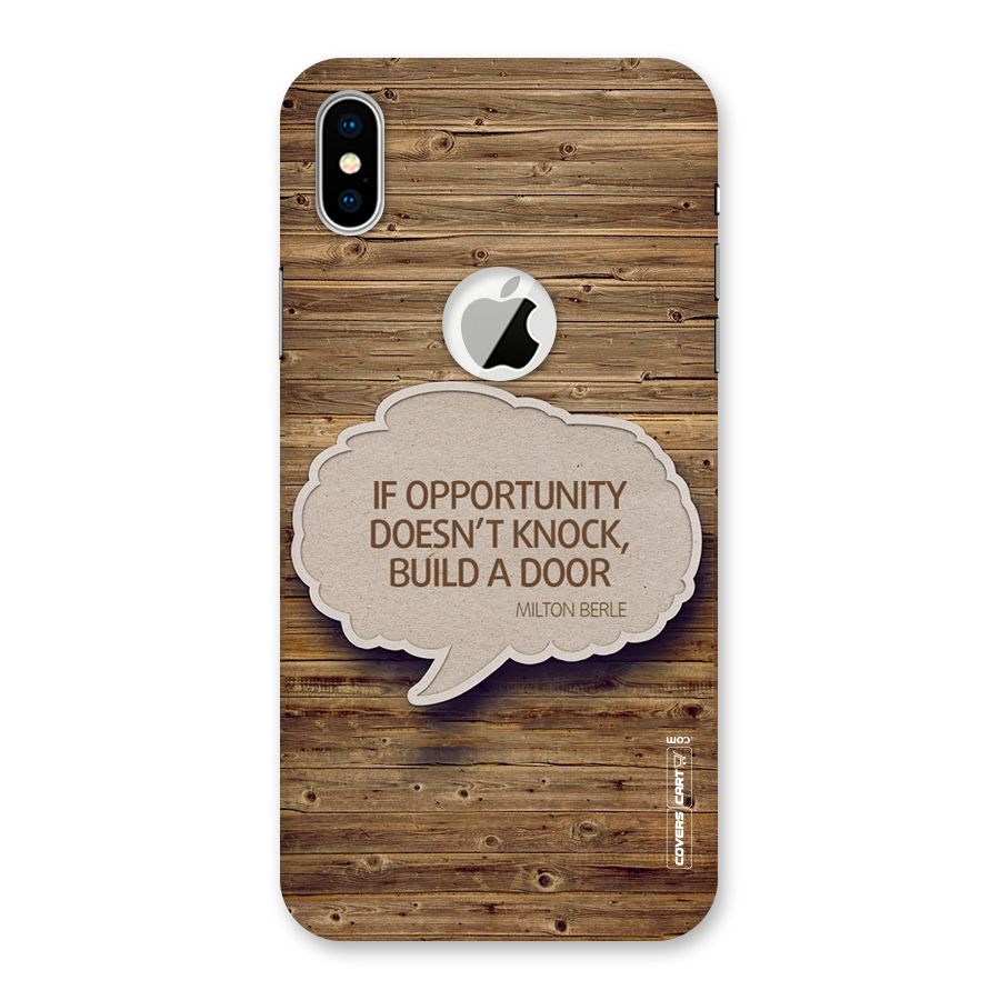 Build Your Door Back Case for iPhone X Logo Cut