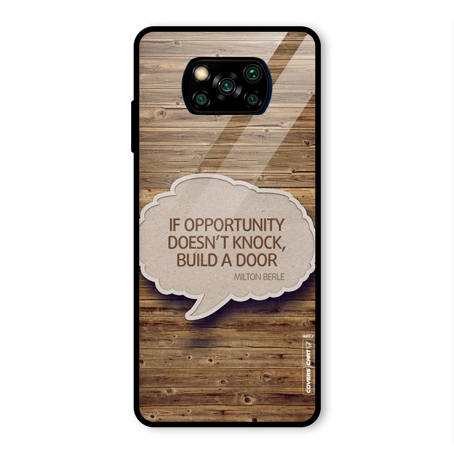 Build Your Door Glass Back Case for Poco X3 Pro