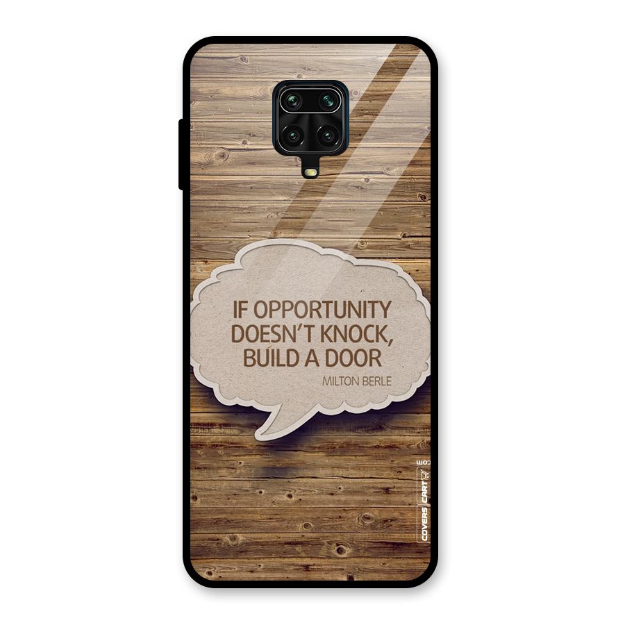 Build Your Door Glass Back Case for Redmi Note 9 Pro