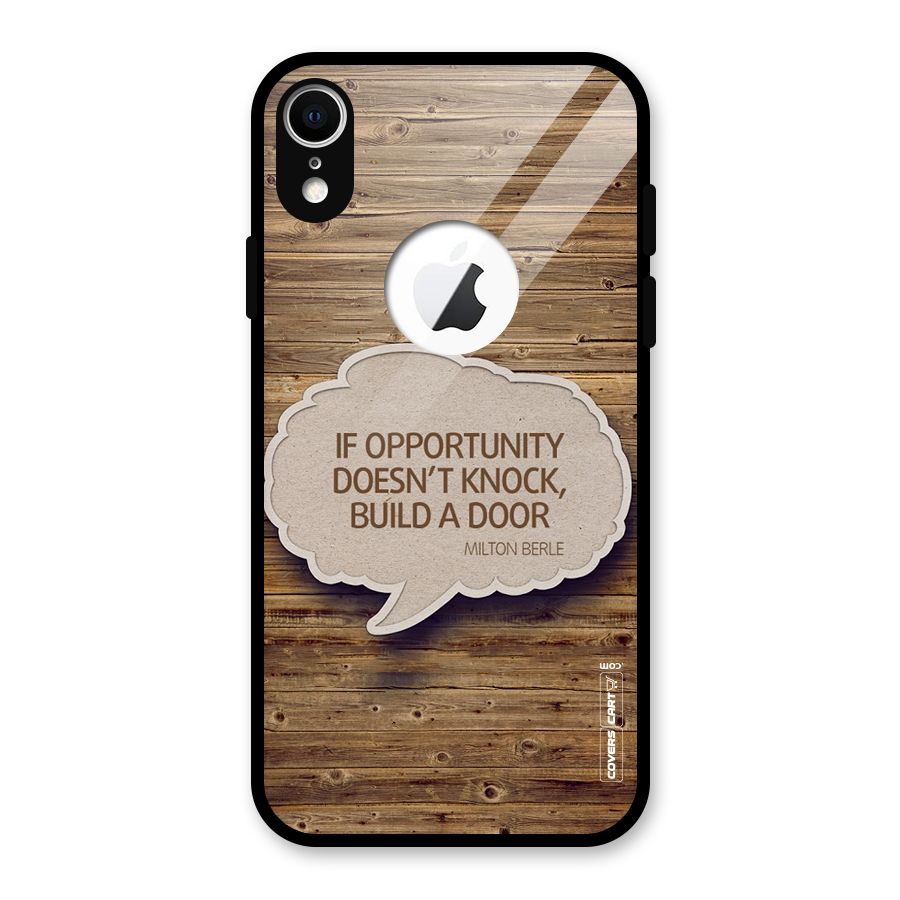 Build Your Door Glass Back Case for iPhone XR Logo Cut