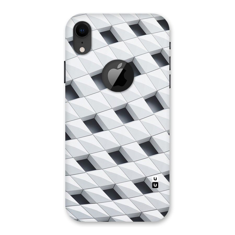 Building Pattern Back Case for iPhone XR Logo Cut