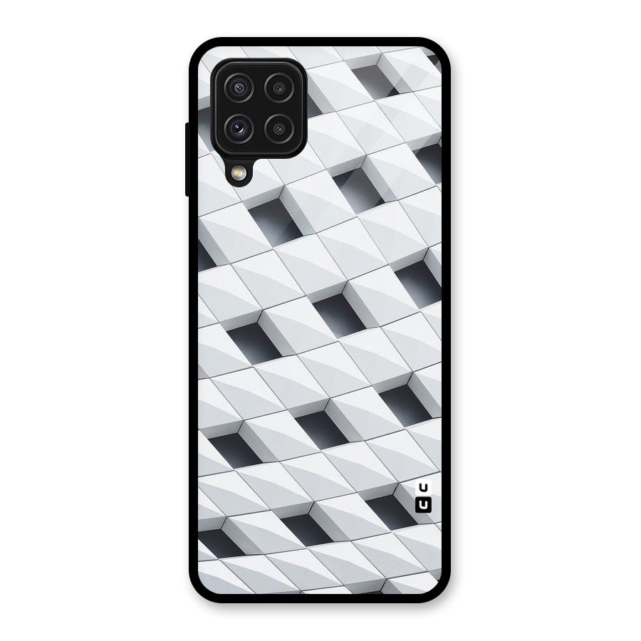 Building Pattern Glass Back Case for Galaxy A22 4G
