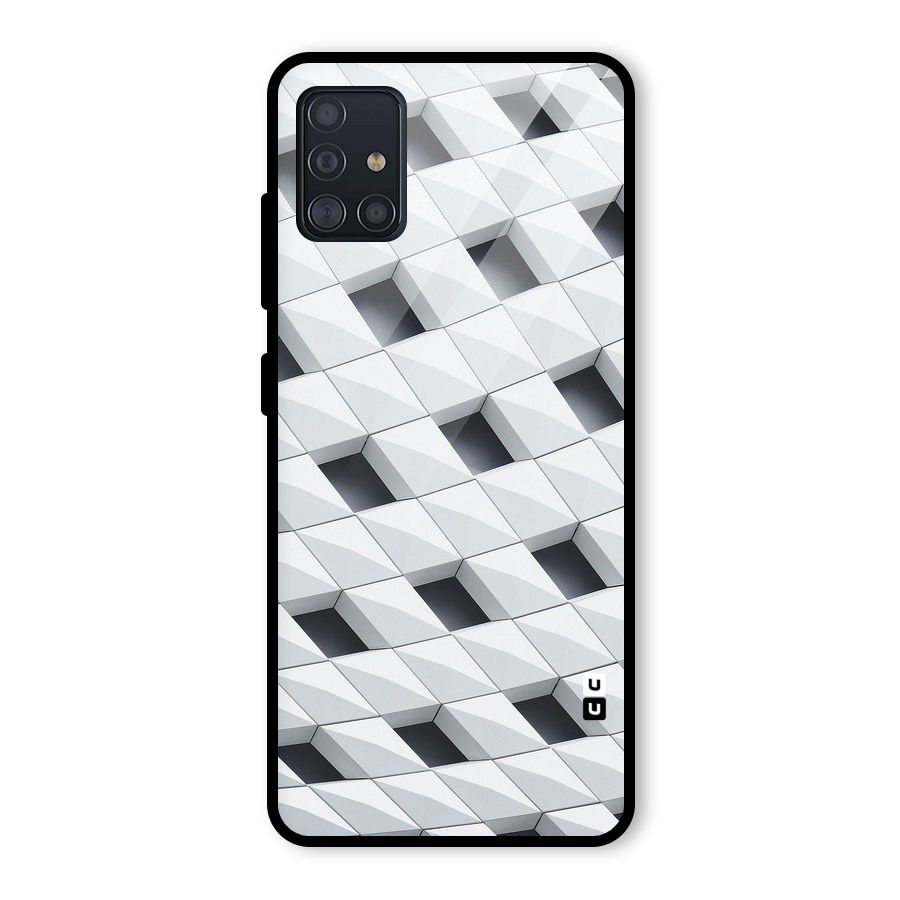 Building Pattern Glass Back Case for Galaxy A51