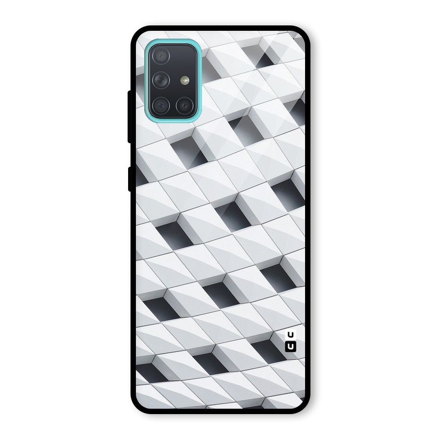 Building Pattern Glass Back Case for Galaxy A71