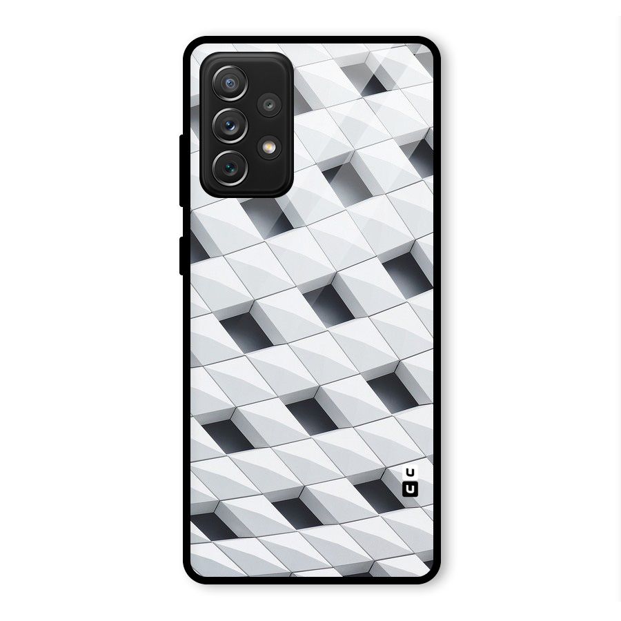 Building Pattern Glass Back Case for Galaxy A72