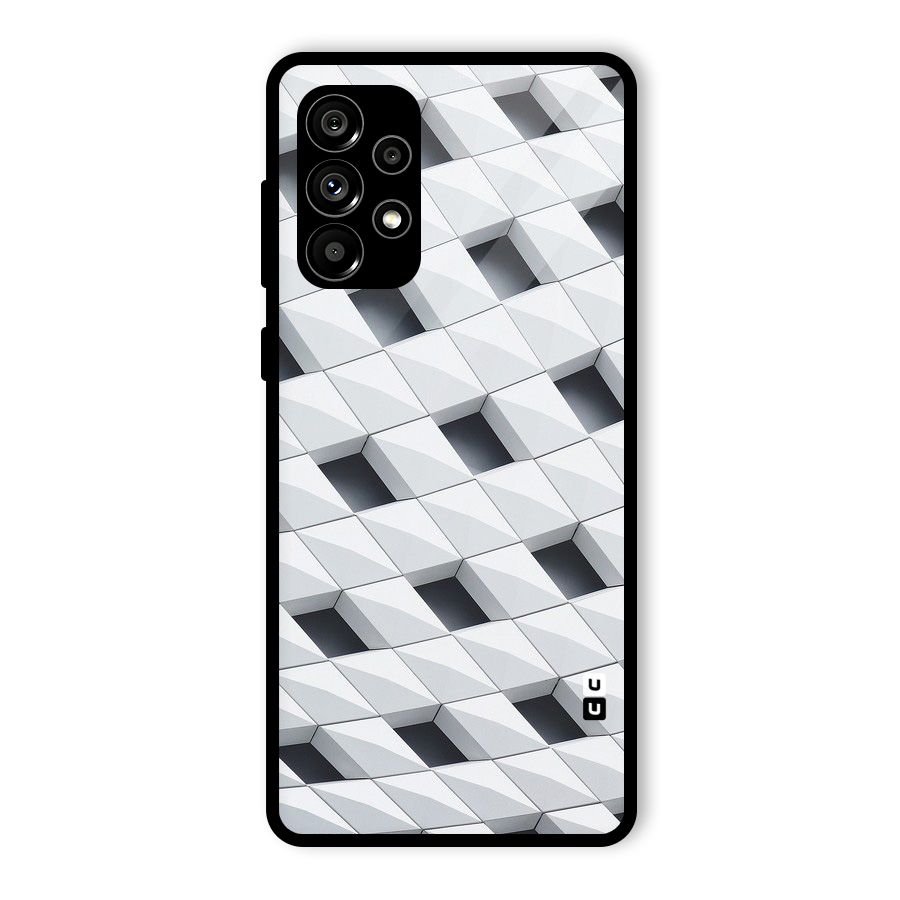 Building Pattern Glass Back Case for Galaxy A73 5G