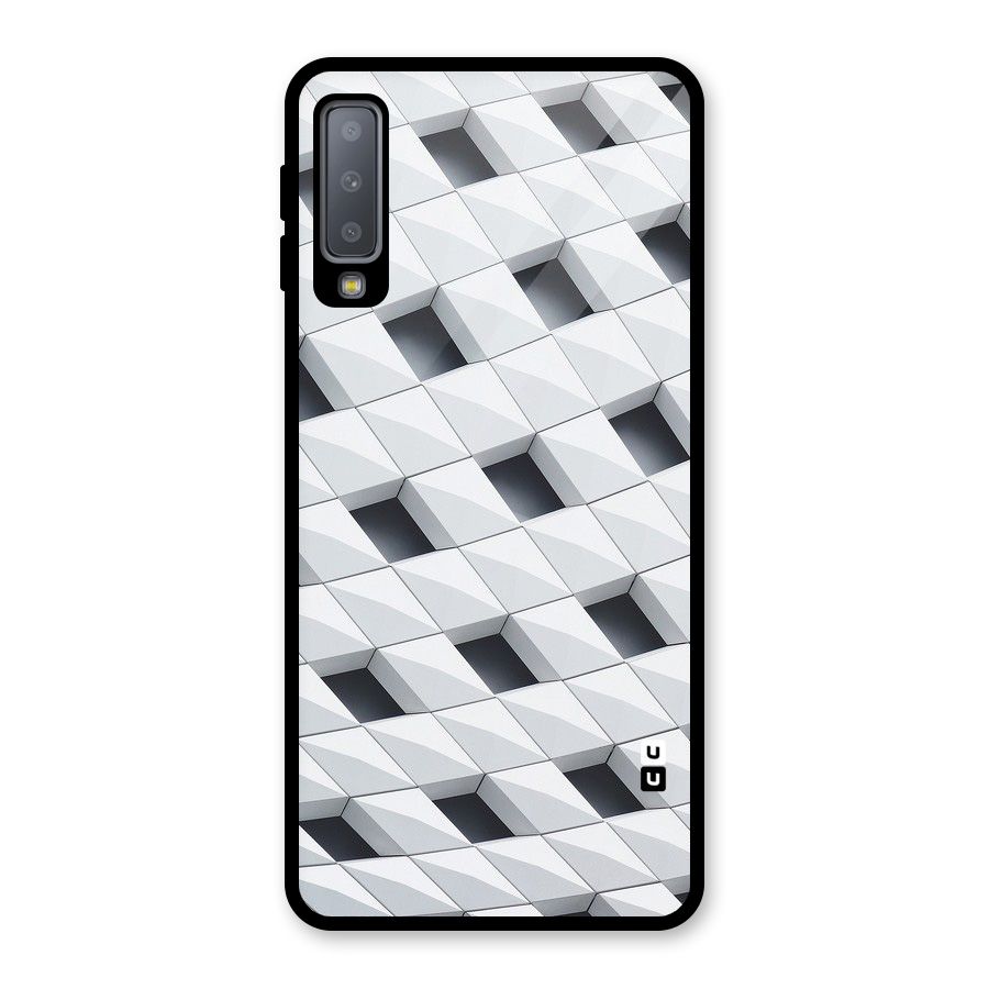Building Pattern Glass Back Case for Galaxy A7 (2018)